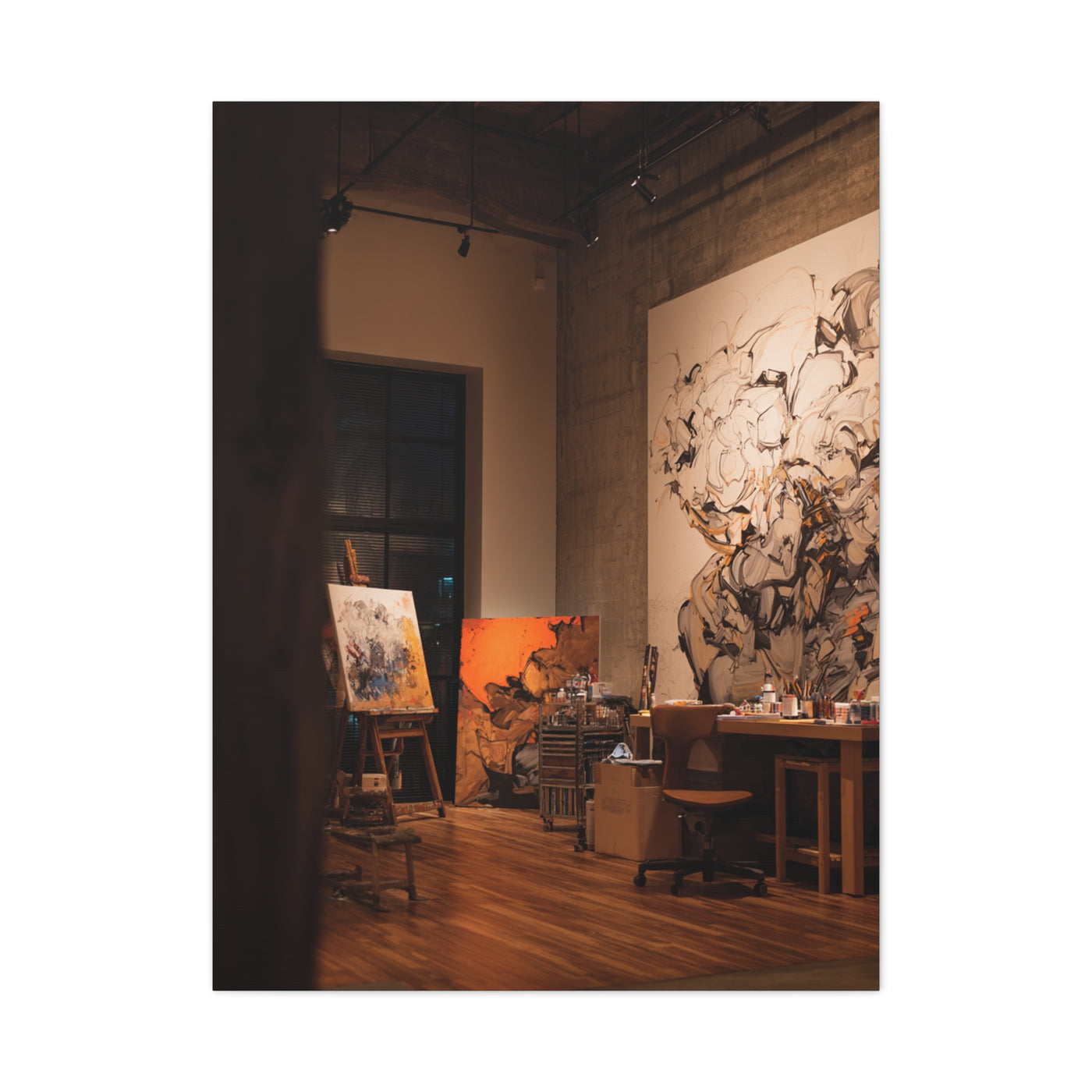 Bold Contemporary Creative Studio Workspace Wall Art & Canvas Print