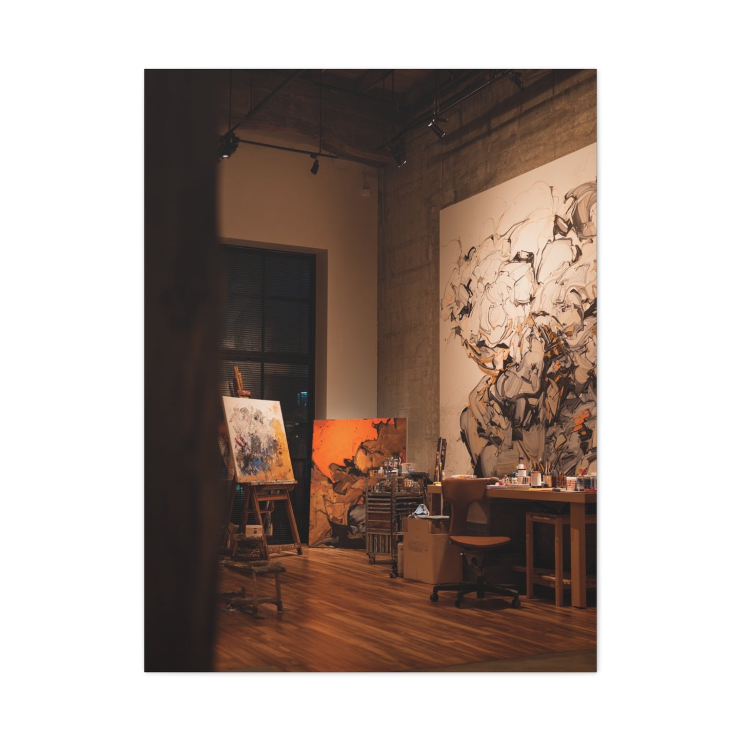 Bold Contemporary Creative Studio Workspace Wall Art & Canvas Print