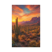 Golden Hour Saguaro Desert Southwest Wall Art & Canvas Print