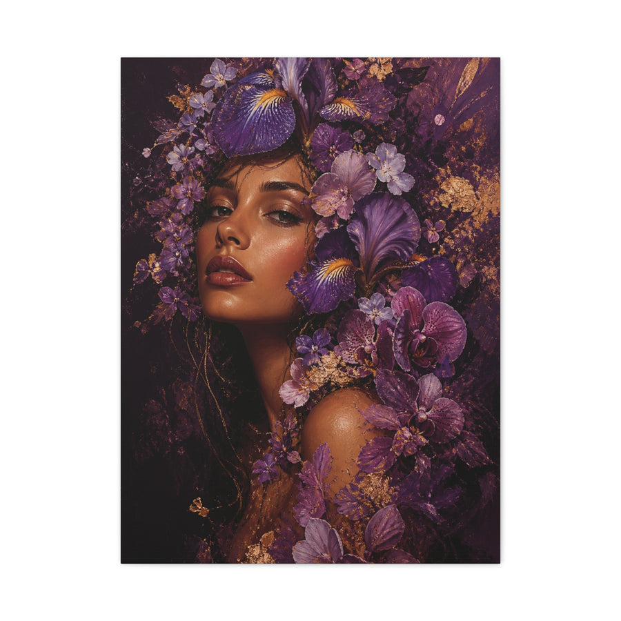 Floral Crown Muse Portrait Wall Art & Canvas Print