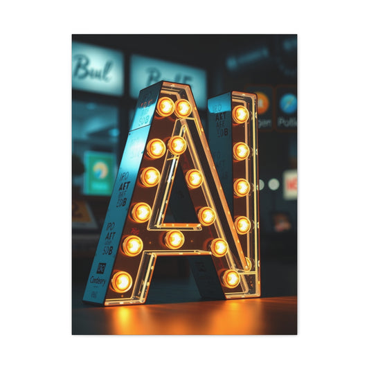 Masterpiece A Alphabet & Letter Art Vision Wall Art & Canvas Print