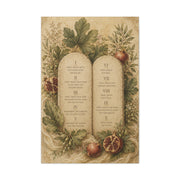 Ten Commandments Botanical Scripture Wall Art & Canvas Print