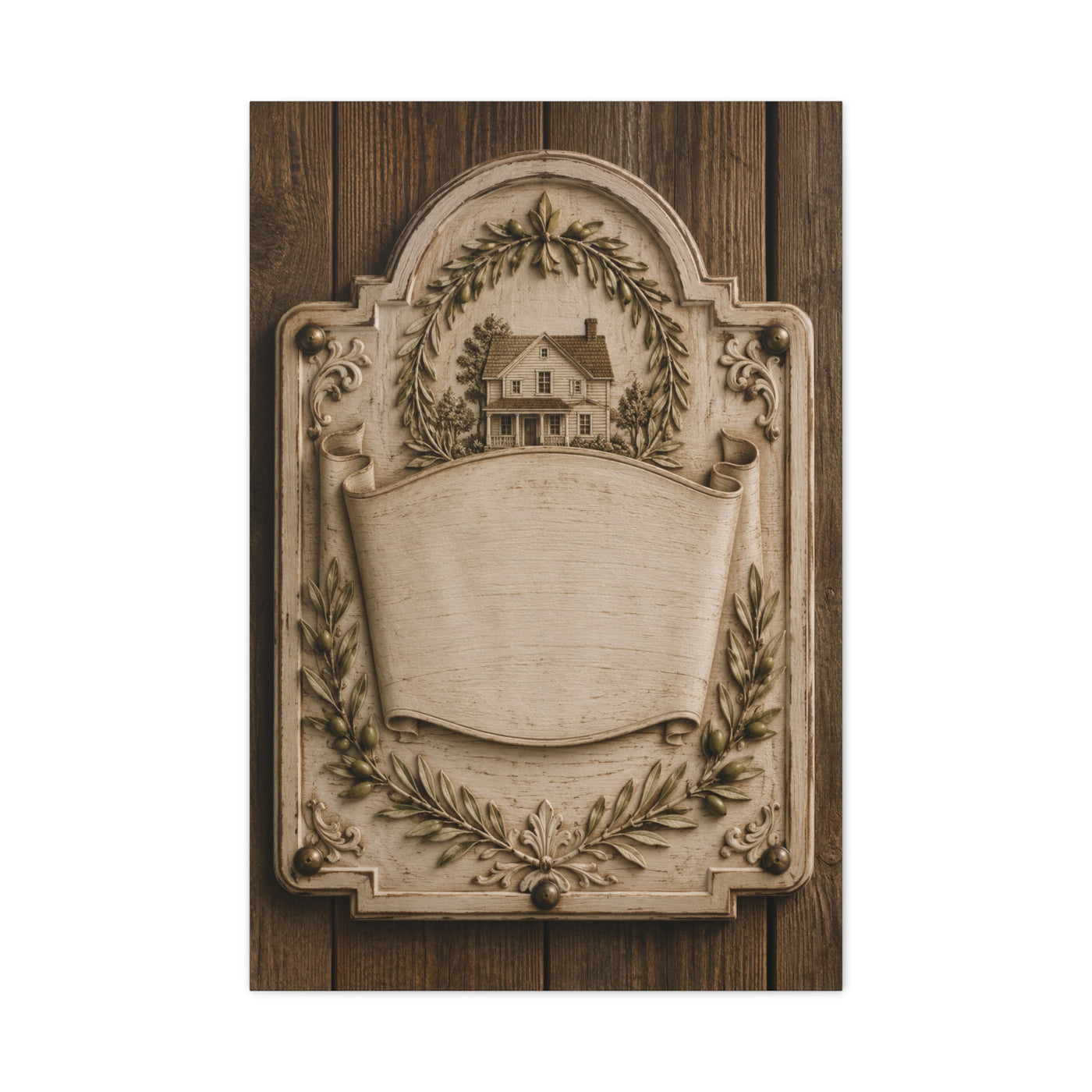 Home Blessing Carved Scripture Plaque Wall Art & Canvas Print