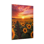 Golden Horizon Sunflower Field Wall Art & Canvas Print