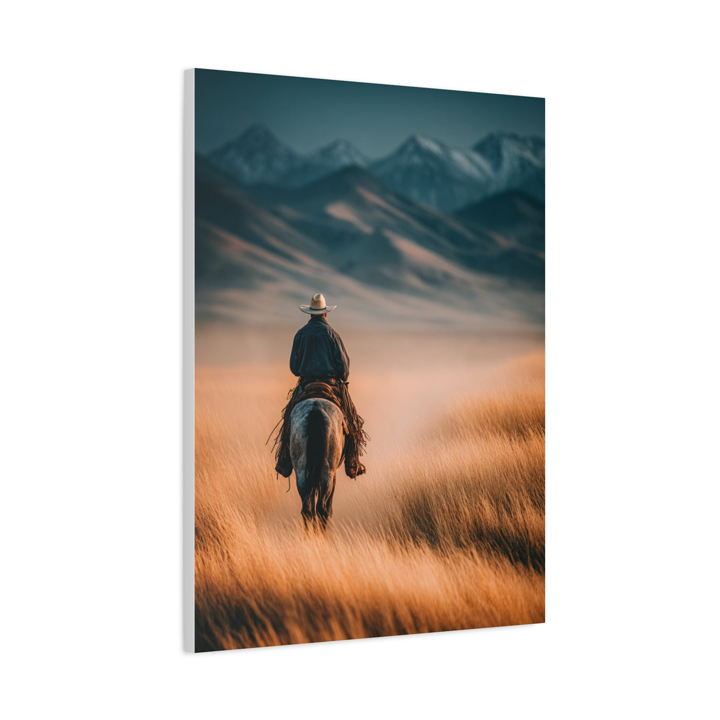 Western Rider Open Plains Wall Art & Canvas Print