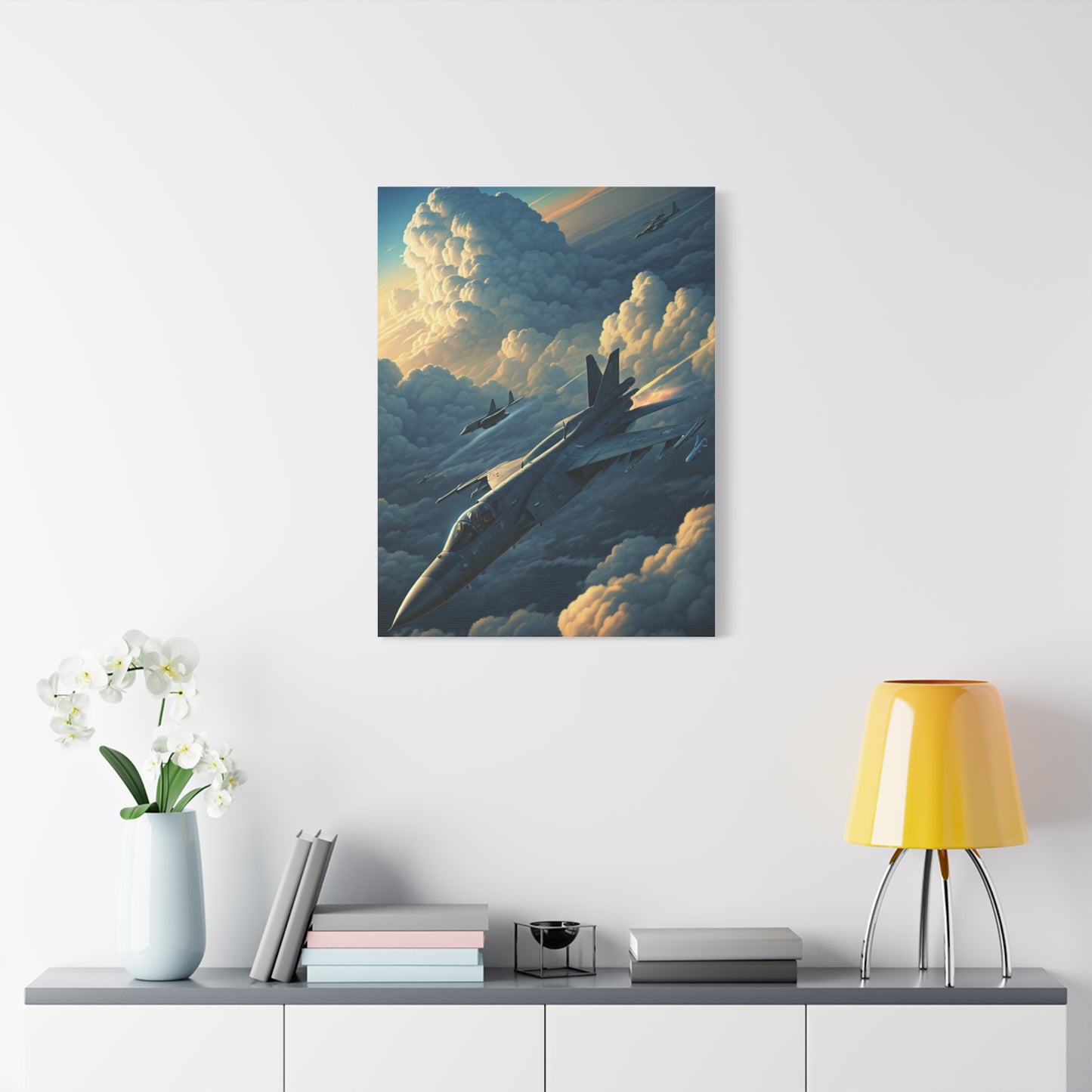 Skyborn Jet Through Cloud Kingdom Wall Art & Canvas Prints