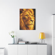 Golden Lion Portrait Wall Art & Canvas Print
