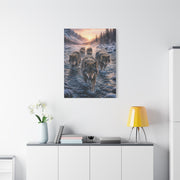 Alpine Dawn Wolf Pack Advance Wall Art & Canvas Print