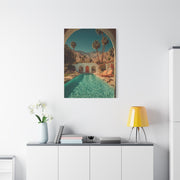 Palm Springs Courtyard Pool Escape Wall Art & Canvas Print