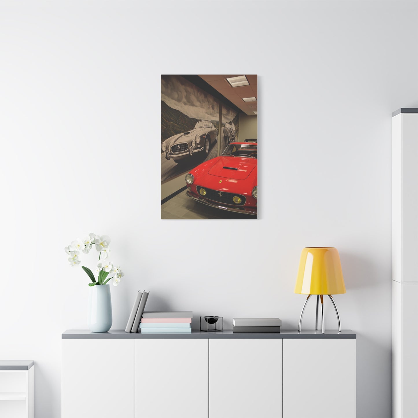 Ferrari Showroom Automotive Wall Art & Canvas Print