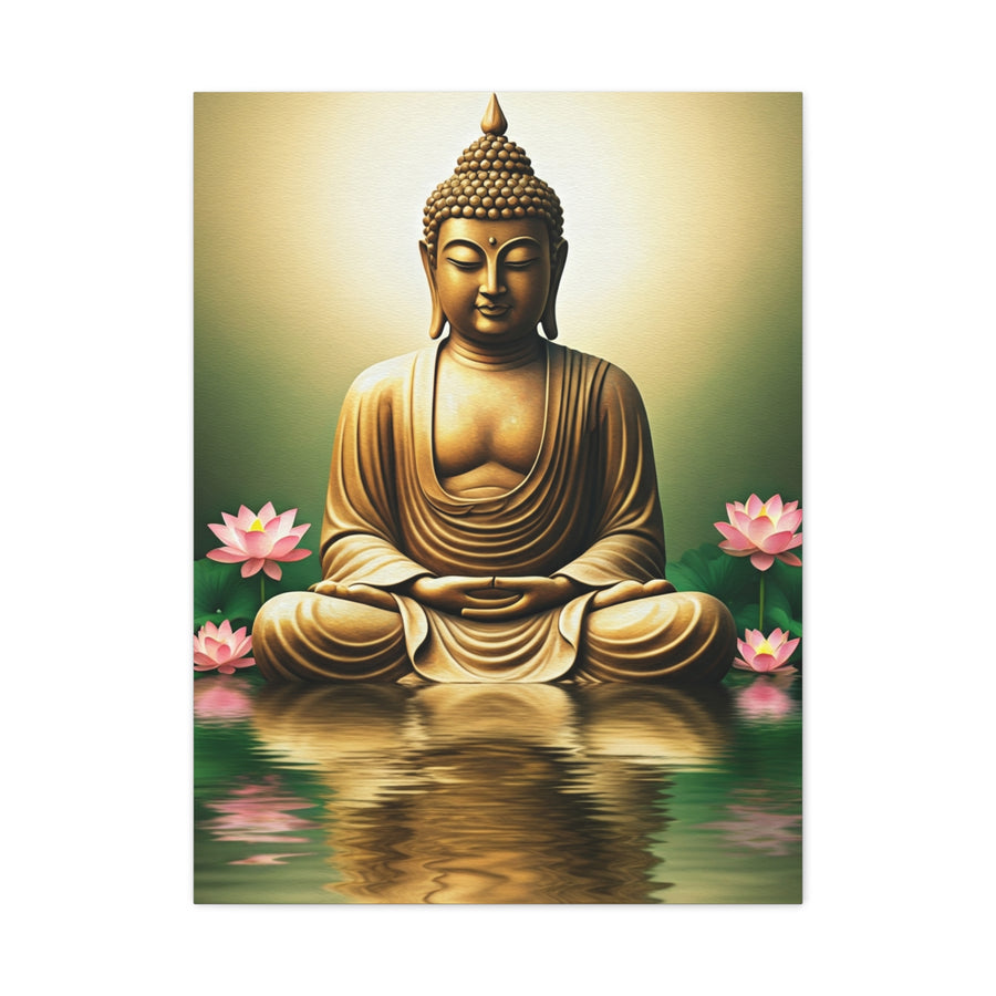 Lotus Reflection Buddha Meditation Wall Art & Canvas Prints