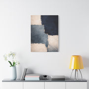 Navy and Stone Color Block Composition Wall Art & Canvas Print