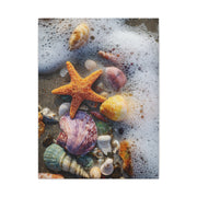 Seashells and Starfish on Ocean Shore Wall Art & Canvas Print