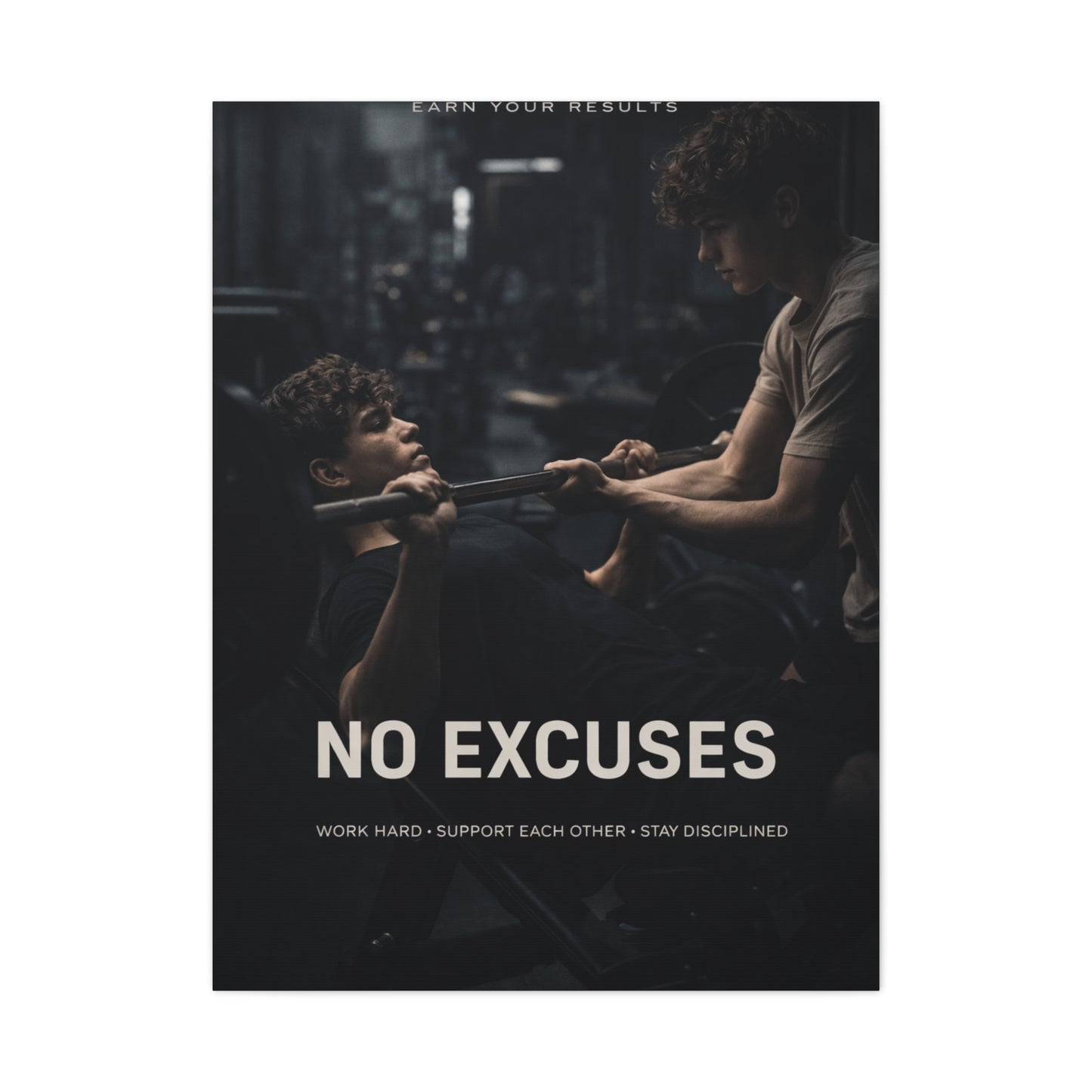 No Excuses Strength Wall Art & Canvas Print