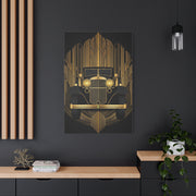 Classic Gold Roadster Art Deco Wall Art & Canvas Prints