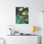 Green Koi Pond Lily Reflection Wall Art & Canvas Print