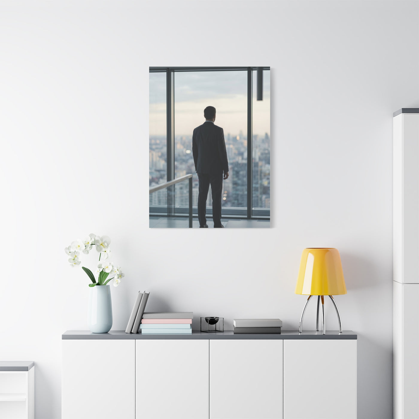Leadership Reflection Skyline Scene Wall Art & Canvas Print