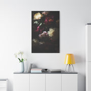 Luminous Peonies on Dark Background Wall Art & Canvas Print