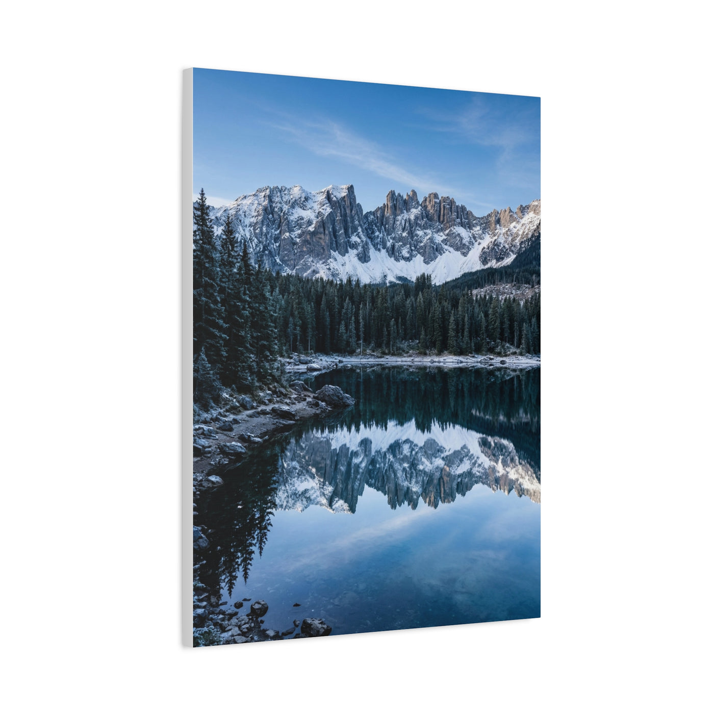 Crisp Alpine Mirror Lake Wall Art & Canvas Print