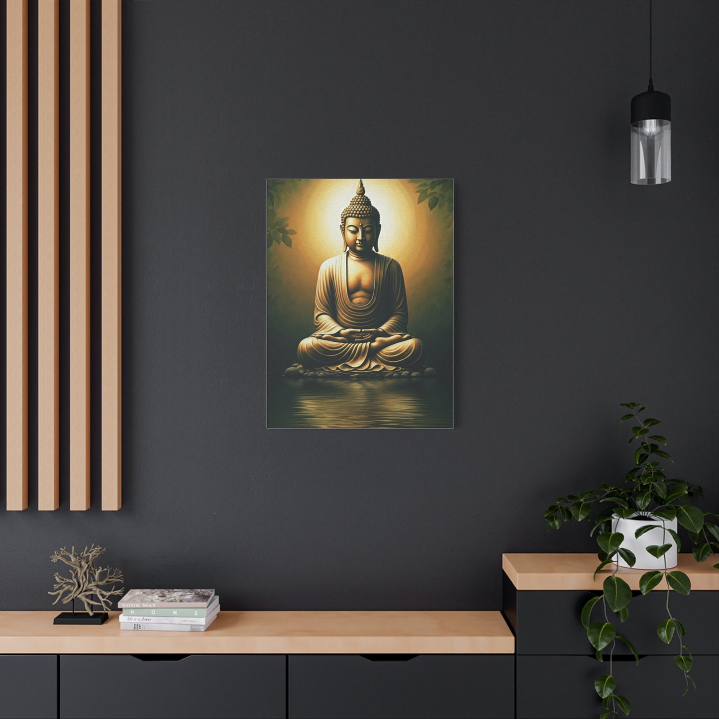 Golden Reflection Buddha Serenity Wall Art & Canvas Prints