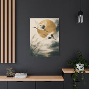 Golden Crane Serenity Wall Art & Canvas Print
