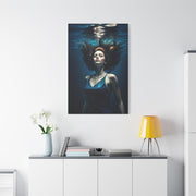 Submerged Serenity Blue Figure Wall Art & Canvas Prints