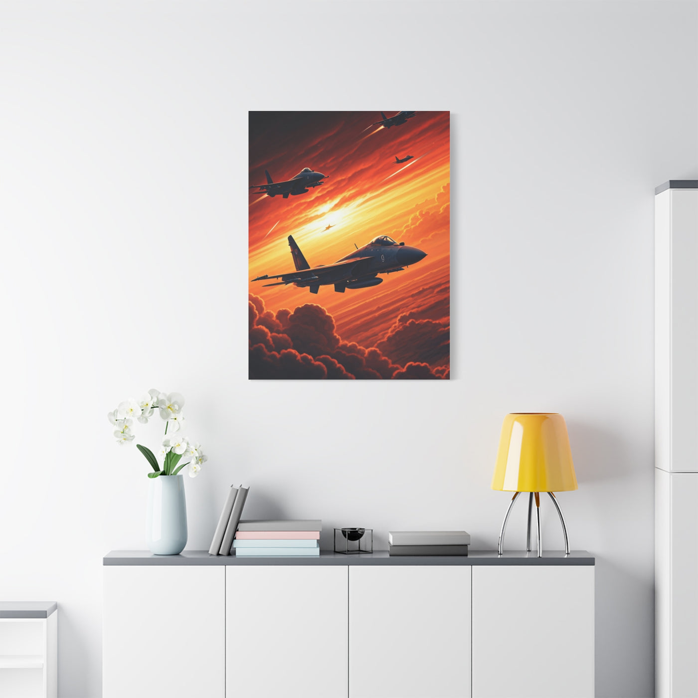 Sunset Squadron Flight Horizon Wall Art & Canvas Prints