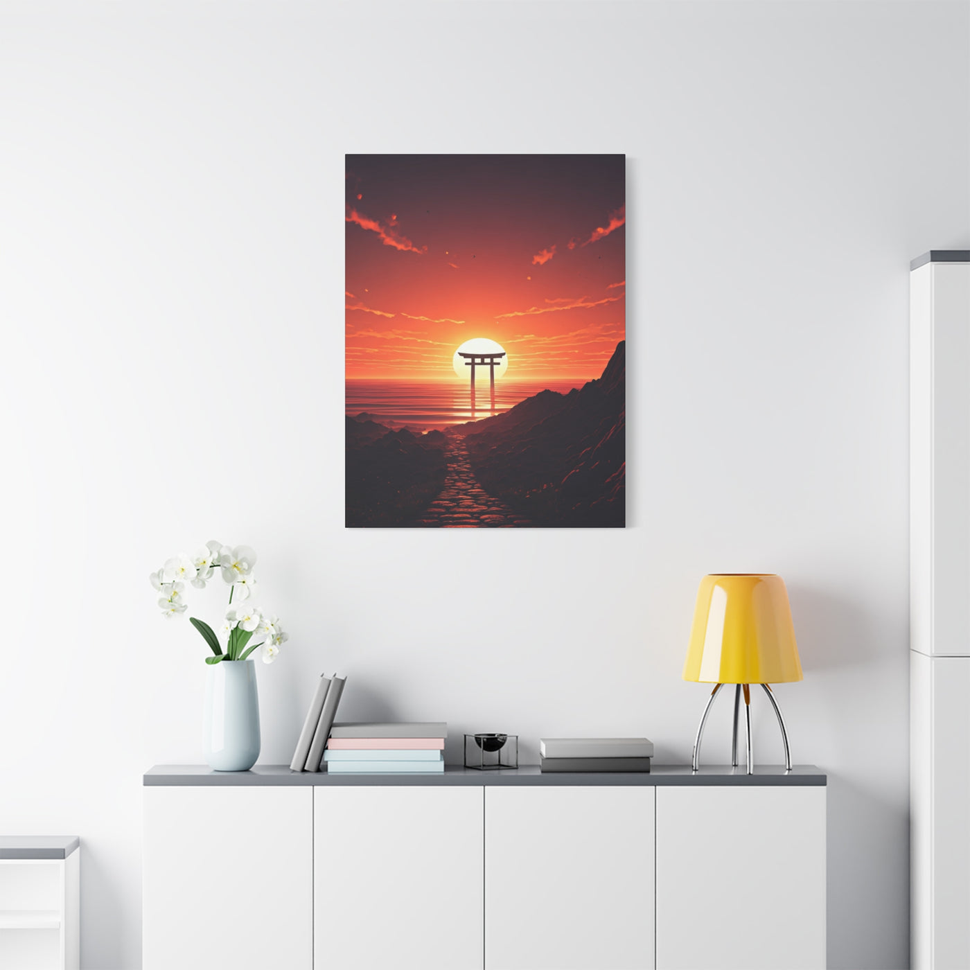 Sacred Horizon Torii Sunset Wall Art & Canvas Prints