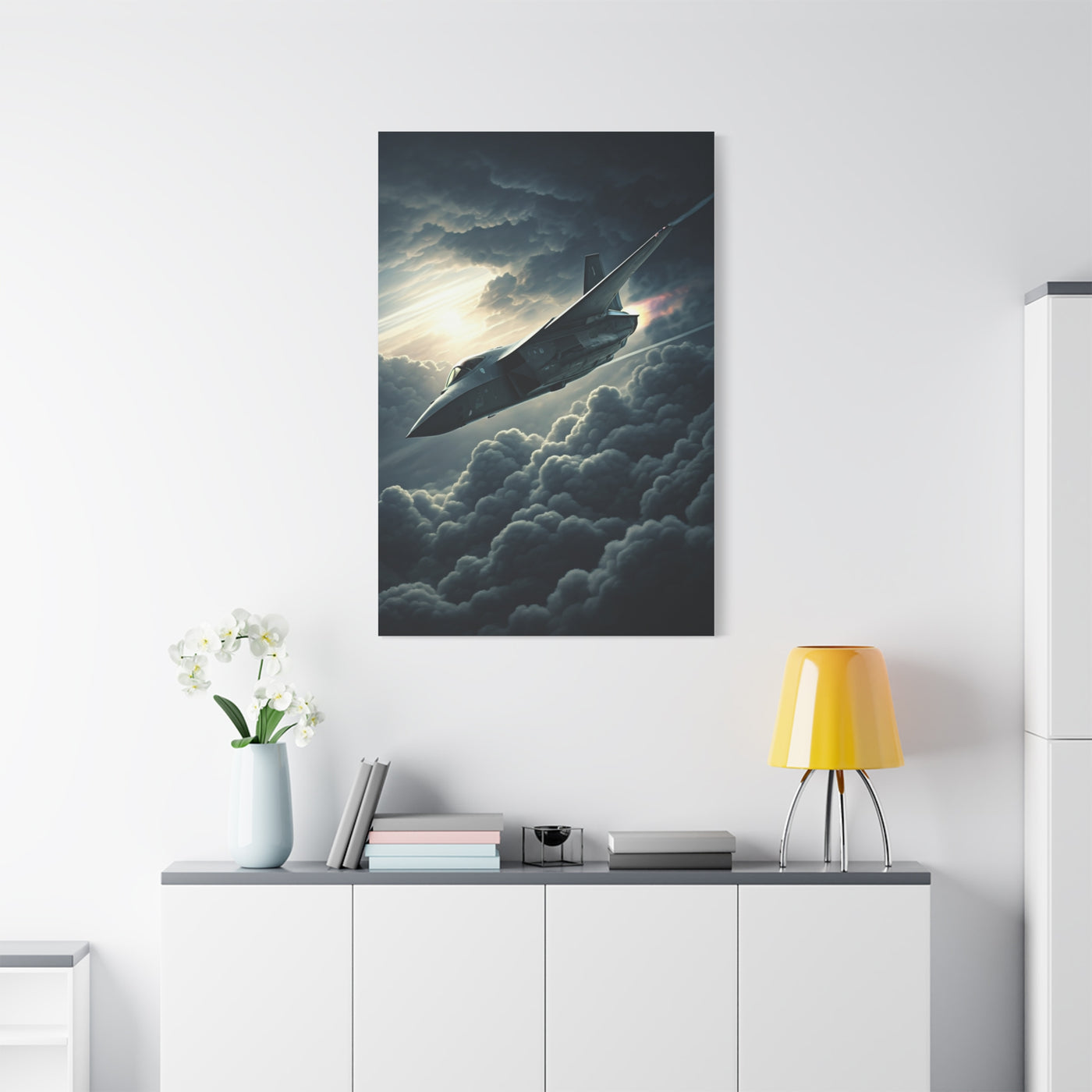 Stealth Fighter Above the Clouds Wall Art & Canvas Prints