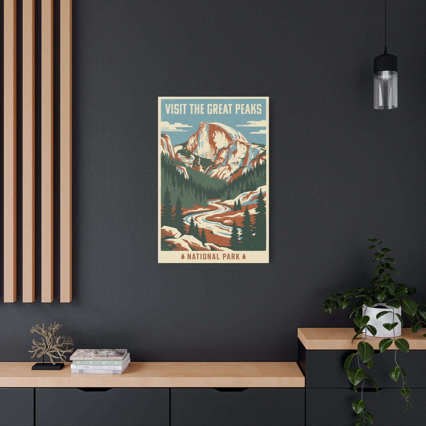 Visit The Great Peaks Vintage Poster Wall Art & Canvas Print