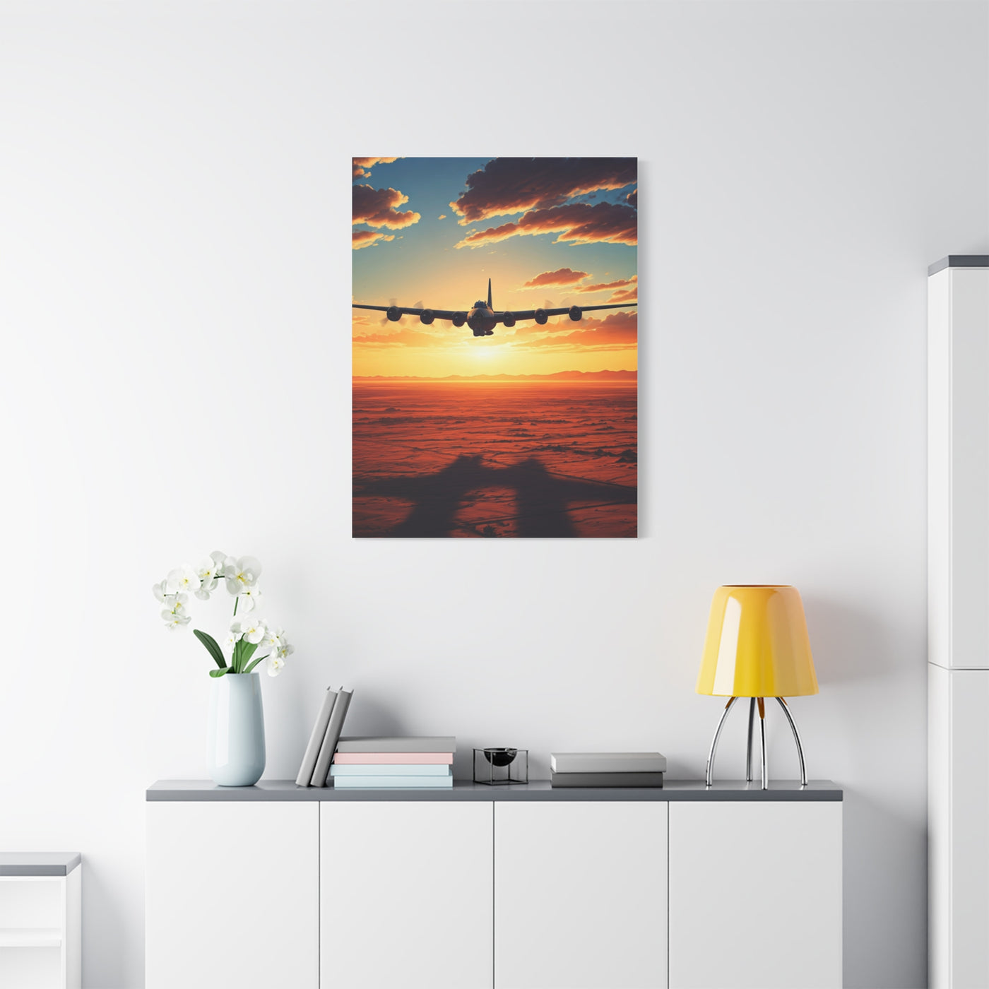 Golden Sky Takeoff Flight Wall Art & Canvas Prints