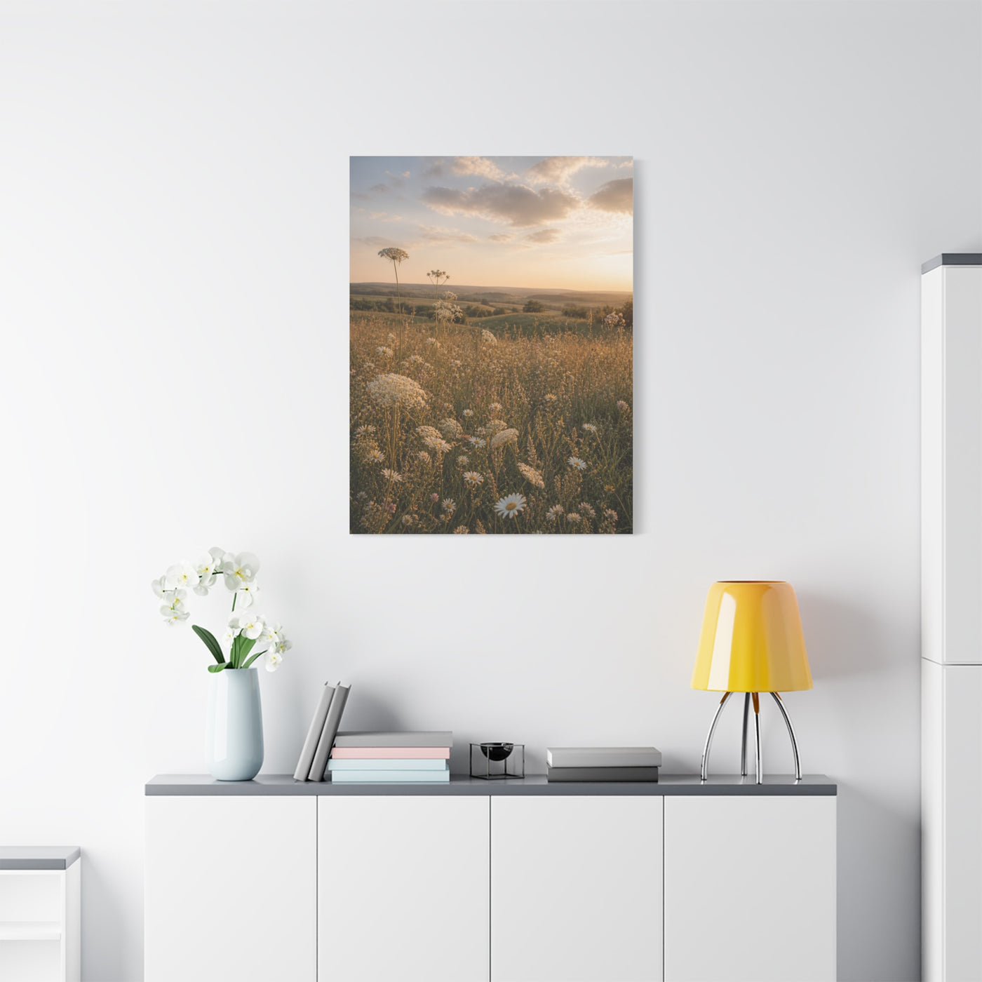 Golden Wildflower Meadow Wall Art & Canvas Print