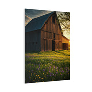 Wildflower Meadow Barn at Sunrise Wall Art & Canvas Prints