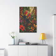 Luxury Jungle Macaw Floral Scene Tropical Wall Art & Canvas Print