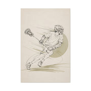 Minimal Lacrosse Motion Sports Wall Art & Canvas Print