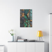 Emerald Stone Abstract Luxe Wall Art & Canvas Print