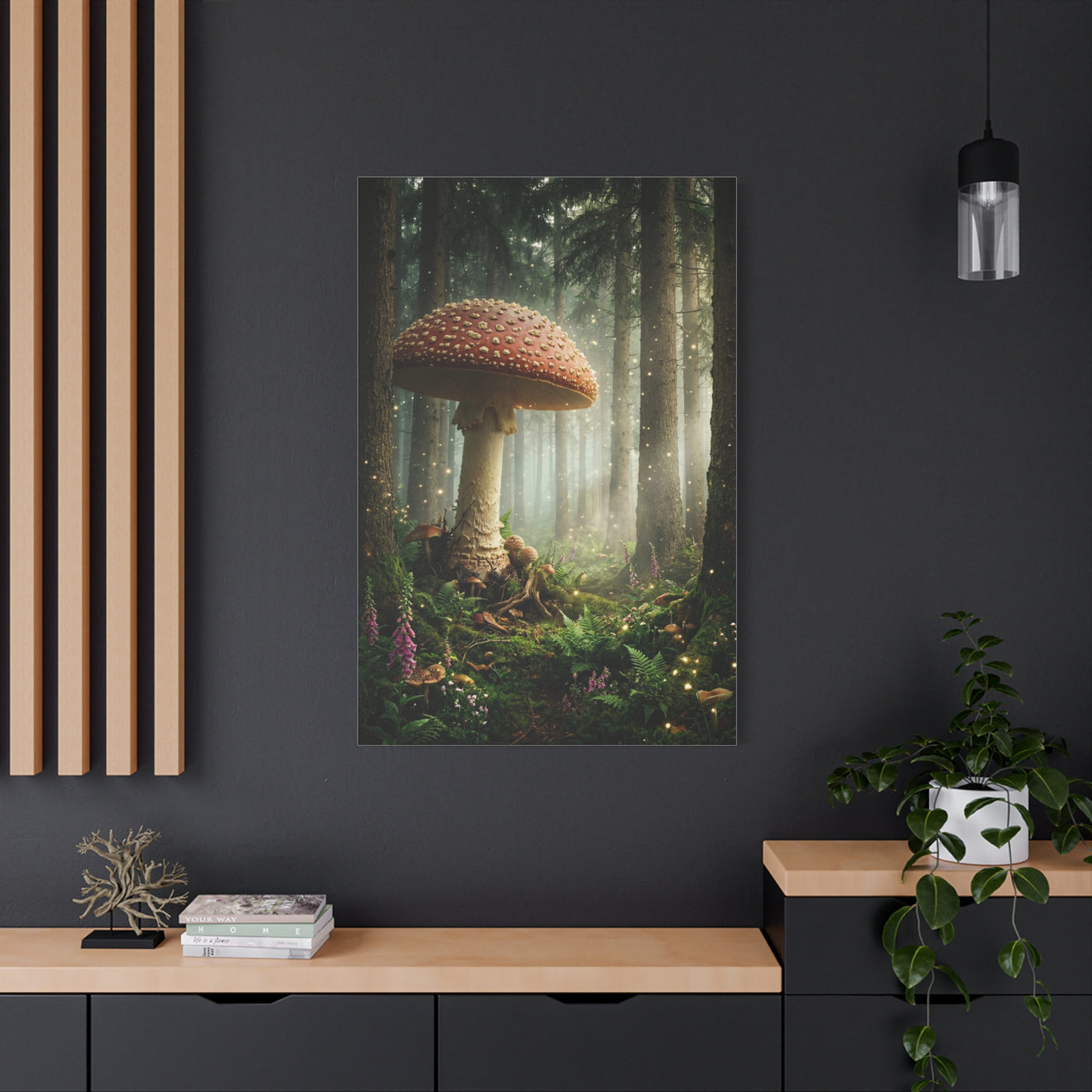 Enchanted Giant Amanita Forest Wall Art & Canvas Print