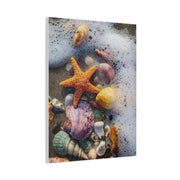 Seashells and Starfish on Ocean Shore Wall Art & Canvas Print