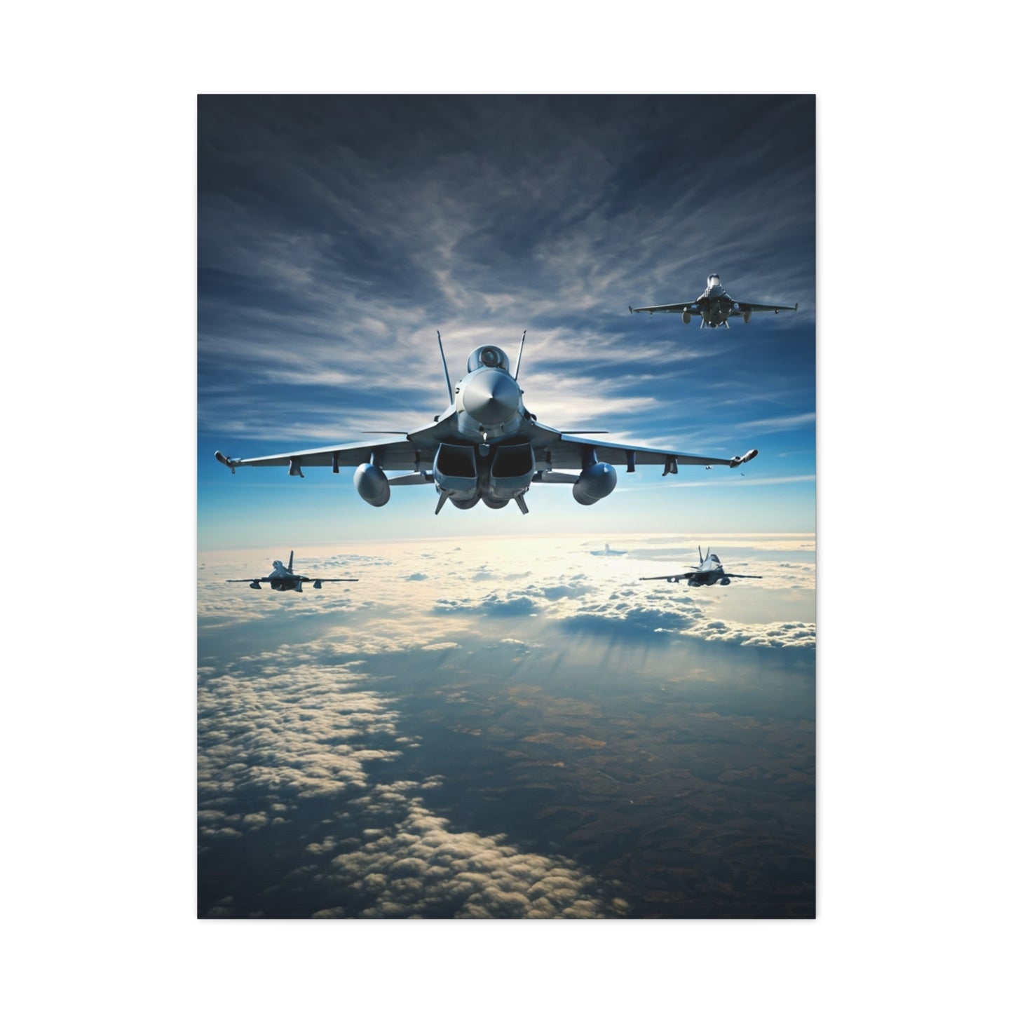 Skyborn Jet Through Cloud Kingdom Wall Art & Canvas Prints