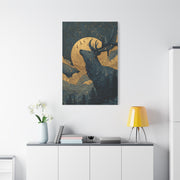Celestial Moon Stag Wall Art & Canvas Print
