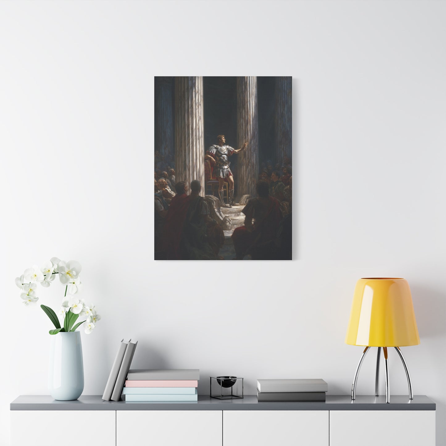 Julius Caesar Addressing The Roman Senate Wall Art & Canvas Print