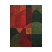 Red and Emerald Geometric Abstract Wall Art & Canvas Print