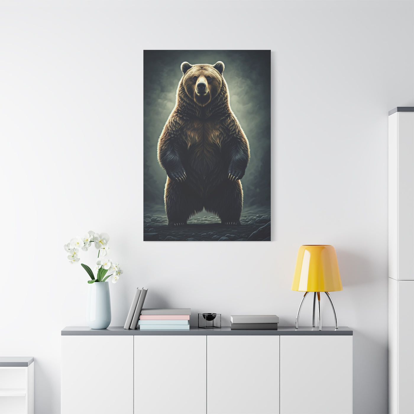 Standing Grizzly Bear Studio Portrait Wall Art & Canvas Prints