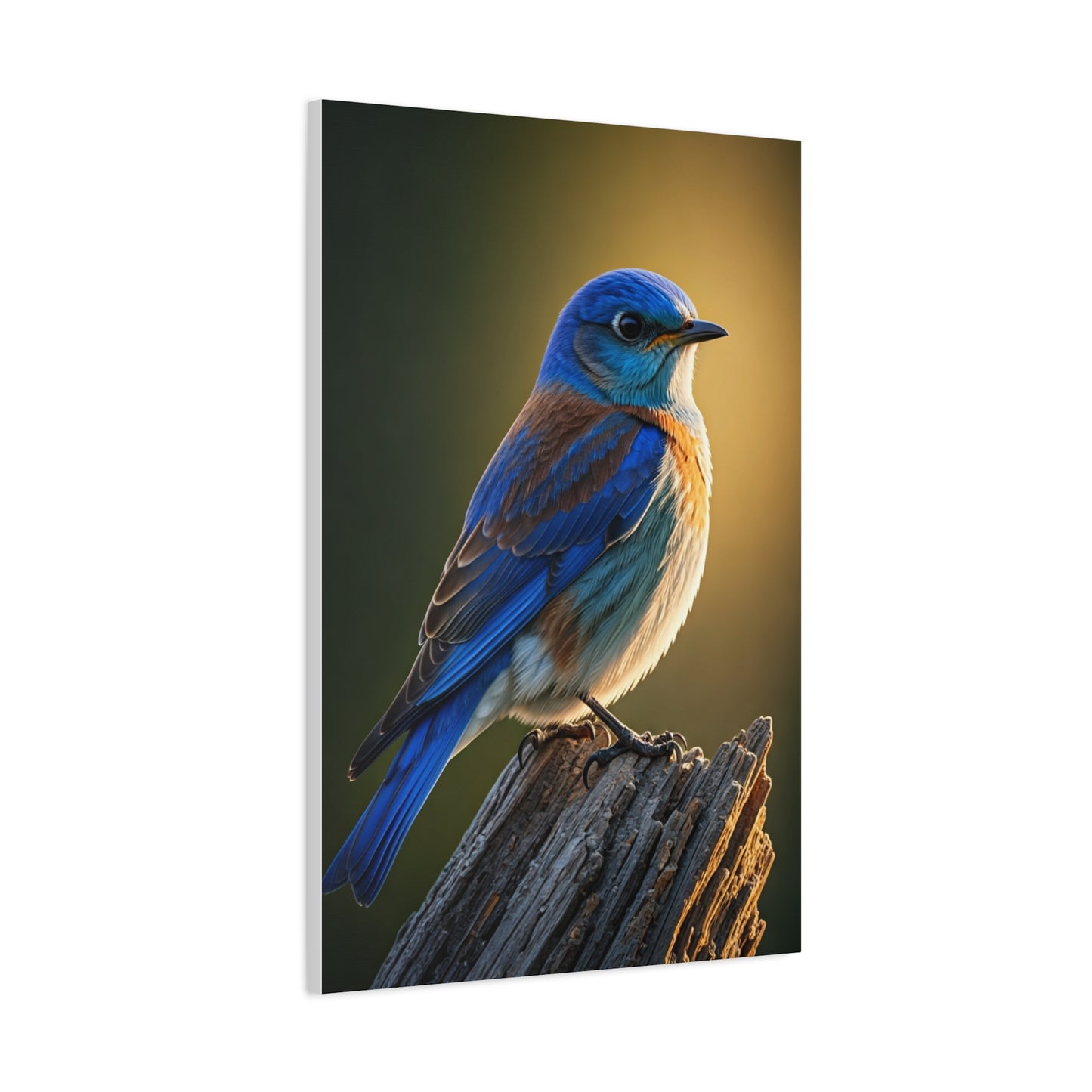 Mountain Bluebird Perched Portrait Wall Art & Canvas Prints