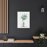 Minimal Vase with Green Leaves Wall Art & Canvas Prints