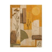 Mixed Media Botanical Collage Mustard Composition Wall Art & Canvas Print