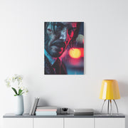 John Wick Neon Rain Close-Up Movie Poster Wall Art & Canvas Print