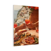 Mediterranean Aperitivo Romance Scene Wall Art & Canvas Print