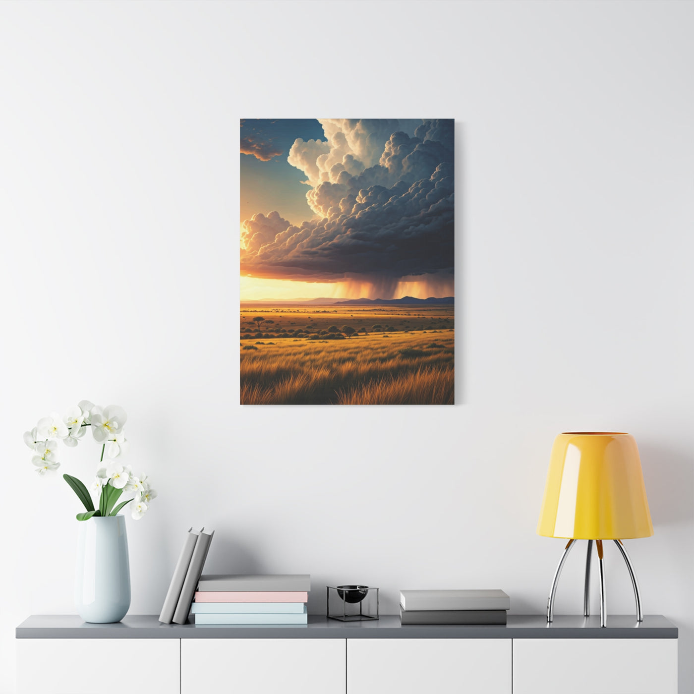 Storm Horizon Over Savannah Plains Wall Art & Canvas Prints