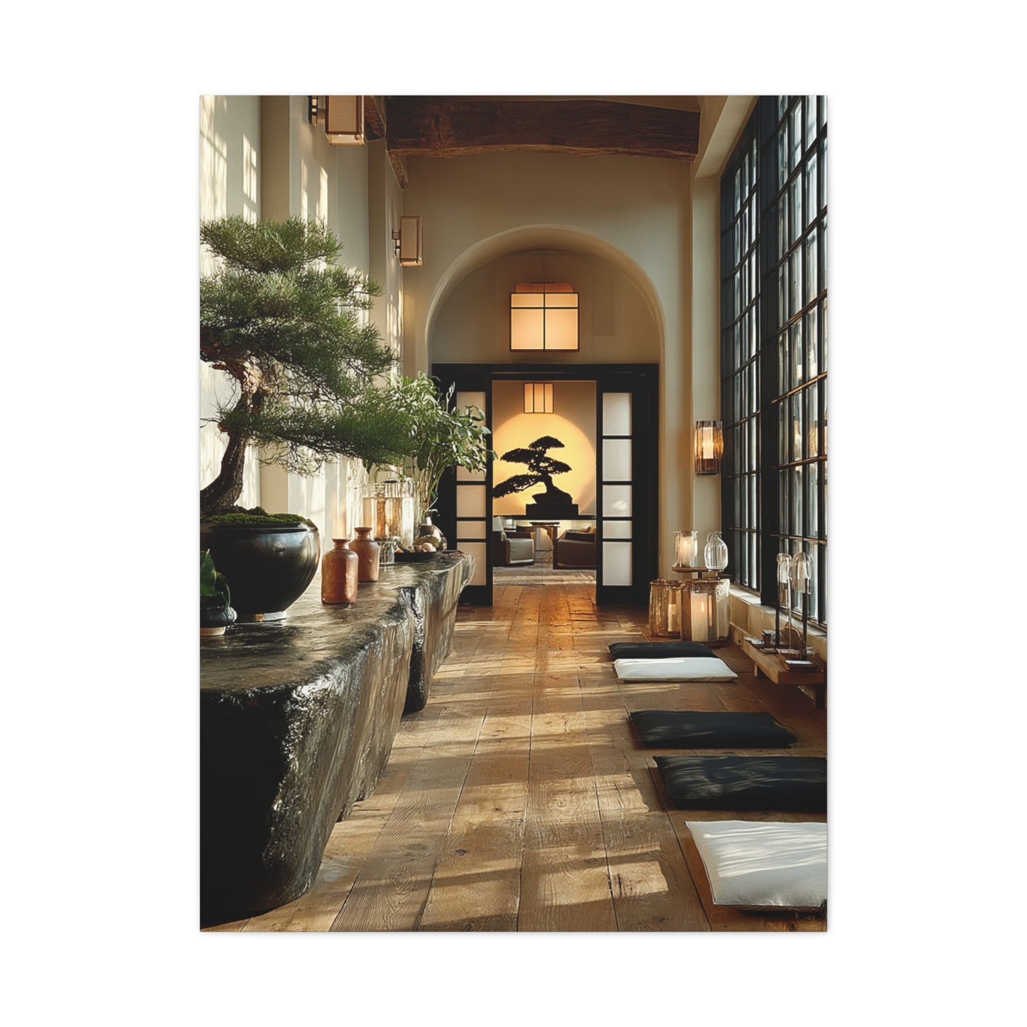Japanese Minimal Hallway Interior Wall Art & Canvas Print